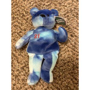 MLB Sammy Sosa #21 Plush Bear 1999 Opening Day Salvino's Bammers Beano's Tie Dye